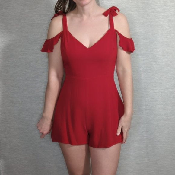 Summer Red Romper - Picture 2 of 9